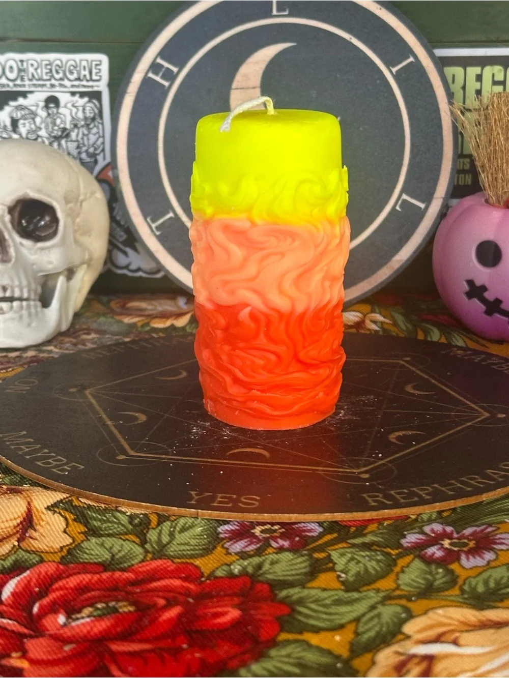 Cat of Flame Pillar Candle